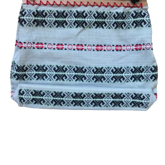 Vintage Tribal Pattern Rope Wood Handmade Tote Bag - Picture 10 of 13